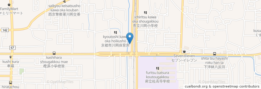 Mapa de ubicacion de フリーゾーン en Япония, Киото, Киото, Нисикё.