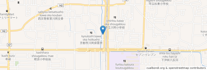 Mapa de ubicacion de よしおかこどもクリニック en 日本, 京都府, 京都市, 西京区.
