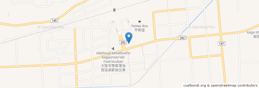 Mapa de ubicacion de ココス加賀店 en Япония, Исикава, 加賀市.