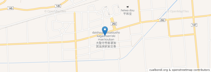 Mapa de ubicacion de CoCo壱番屋 en 日本, 石川県, 加賀市.