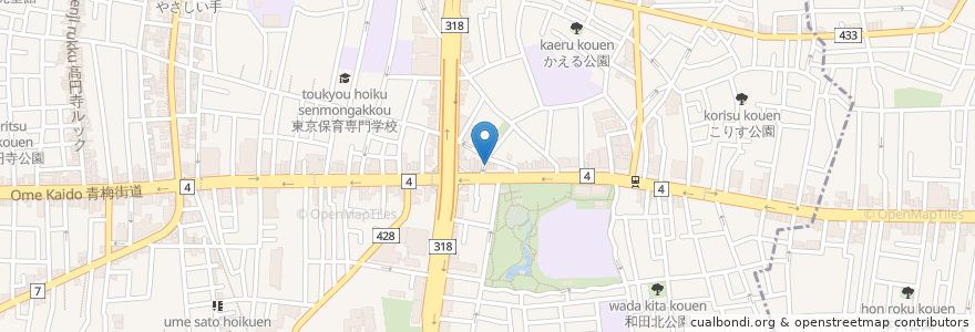 Mapa de ubicacion de 松月庵 en ژاپن, 東京都, 杉並区.