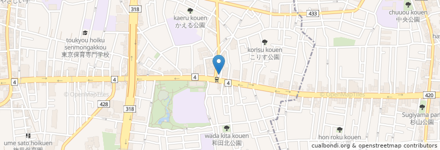 Mapa de ubicacion de くすりのイソップ en 日本, 东京都/東京都, 杉並区.
