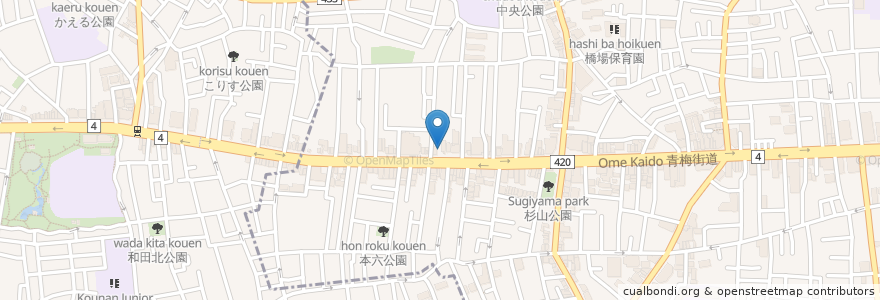Mapa de ubicacion de 中央５丁目歯科 en Giappone, Tokyo, 中野区.