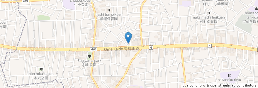 Mapa de ubicacion de OKURA en اليابان, 東京都, 中野区.