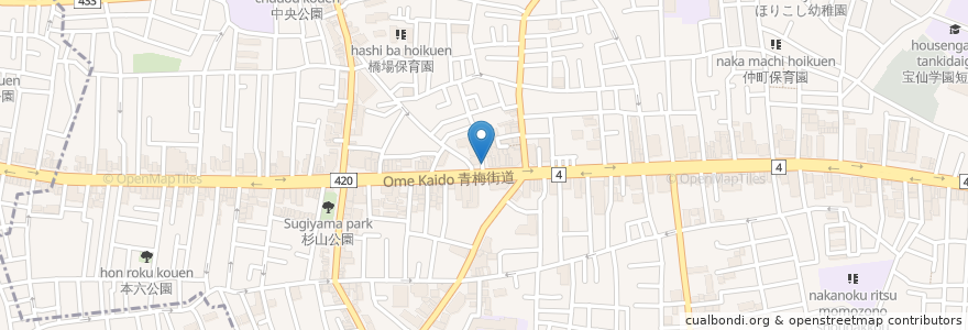 Mapa de ubicacion de イー亭 en Japonya, 東京都, 中野区.