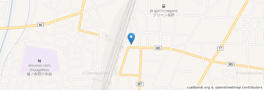 Mapa de ubicacion de 酒井医院 en Japón, Prefectura De Nagano, 長野市.