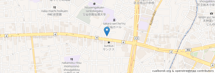 Mapa de ubicacion de 米沢医院 en ژاپن, 東京都, 中野区.