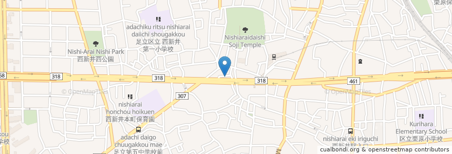 Mapa de ubicacion de 酒処　藤 en 日本, 東京都, 足立区.