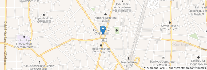 Mapa de ubicacion de 阿波路 en 일본, 도쿄도, 足立区.