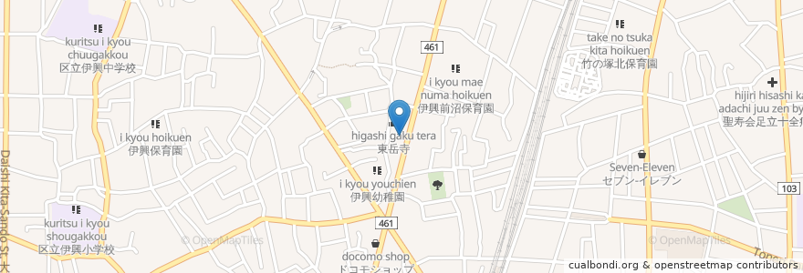 Mapa de ubicacion de スナック　秀 en Jepun, 東京都, 足立区.