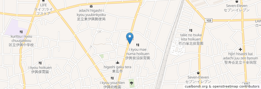 Mapa de ubicacion de メガらーめん en Japão, Tóquio, 足立区.
