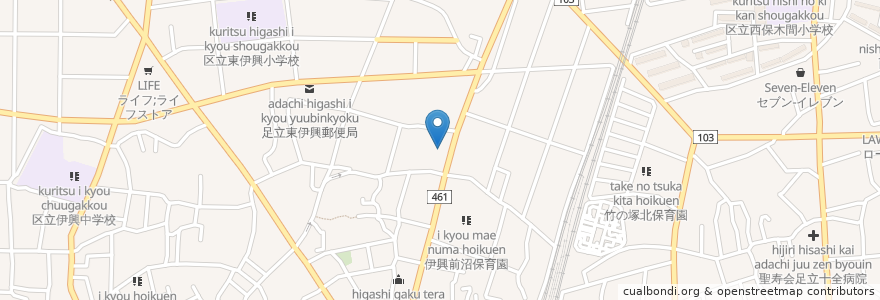 Mapa de ubicacion de LivLon en 日本, 東京都, 足立区.