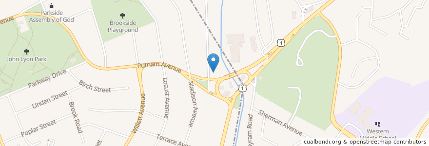 Mapa de ubicacion de Sudz Hand Wash & Detail Center en 미국, 뉴욕, Westchester County, Port Chester.