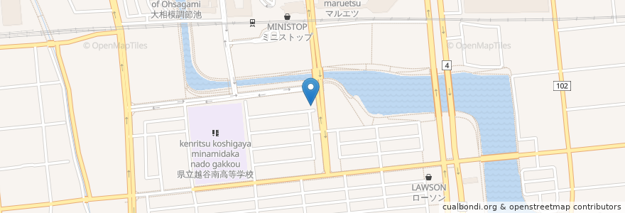 Mapa de ubicacion de たけのこ耳鼻咽喉科 en Japan, Präfektur Saitama, 越谷市.