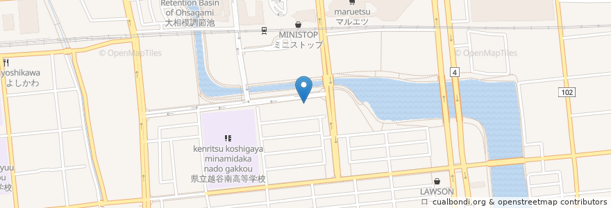 Mapa de ubicacion de レイクタウン薬局 en Japão, 埼玉県, 越谷市.