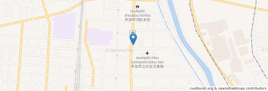 Mapa de ubicacion de のぞみ薬局 en Japan, Präfektur Saitama, 草加市.