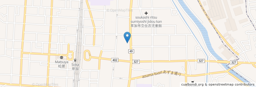 Mapa de ubicacion de 銚子丸 en Japão, 埼玉県, 草加市.