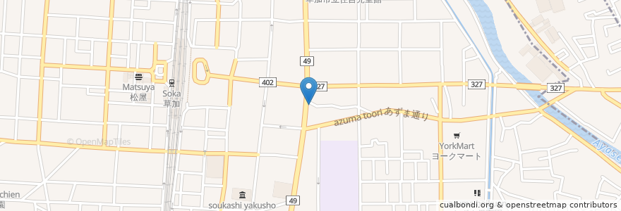 Mapa de ubicacion de 美ふみ en Japan, Präfektur Saitama, 草加市.
