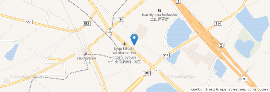 Mapa de ubicacion de 姫路信用金庫 土山支店 en اليابان, 兵庫県, 明石市.