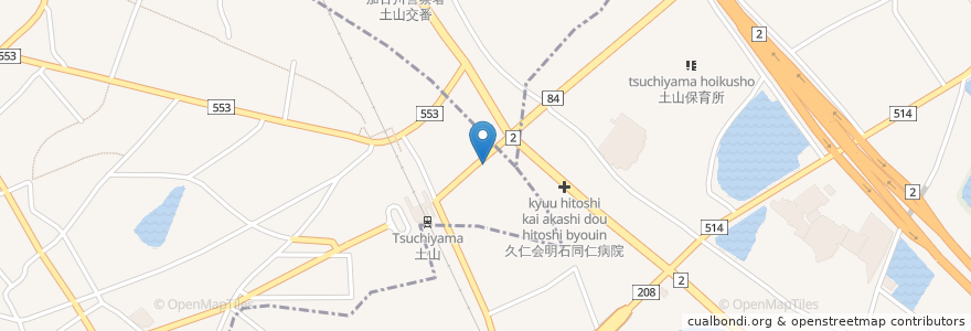 Mapa de ubicacion de 土山内科外科医院 en Japón, Prefectura De Hyōgo, 加古郡, 播磨町.