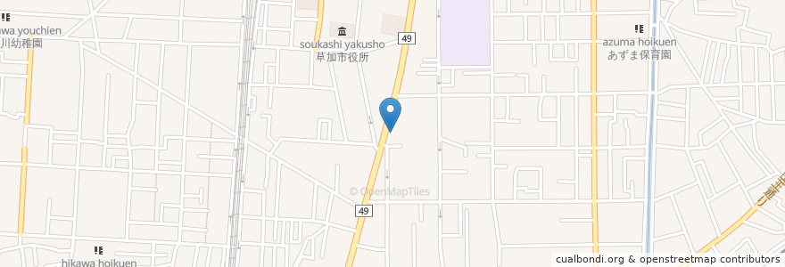 Mapa de ubicacion de 草加永大クリニック en 일본, 사이타마현, 草加市.