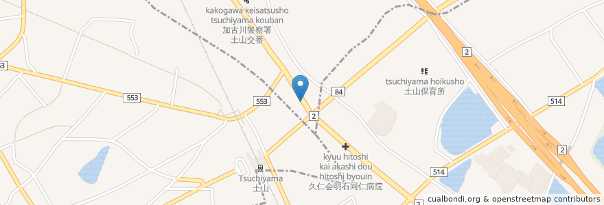Mapa de ubicacion de 和風レストラン とん平 en Japonya, 兵庫県.