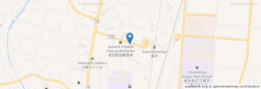 Mapa de ubicacion de やきとり大ちゃん en Japan, Tochigi Prefecture, Utsunomiya.