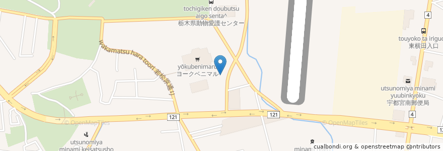 Mapa de ubicacion de モスバーガー en Japón, Prefectura De Tochigi, Utsunomiya.