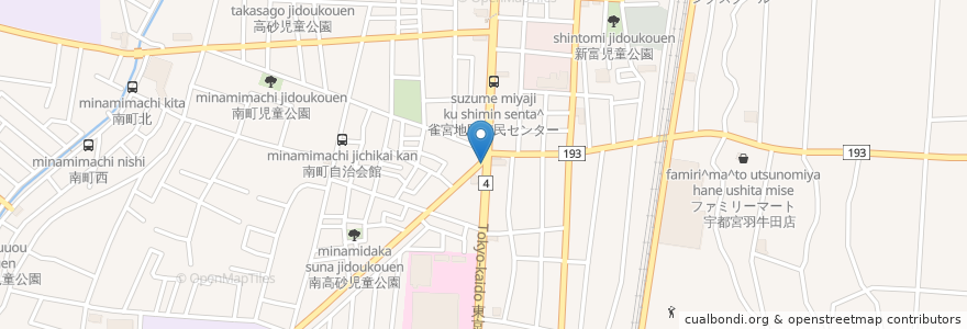 Mapa de ubicacion de 海鮮乃陣 en Jepun, 栃木県, 宇都宮市.