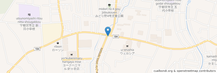 Mapa de ubicacion de ドミノピザ en Japón, Prefectura De Tochigi, Utsunomiya.