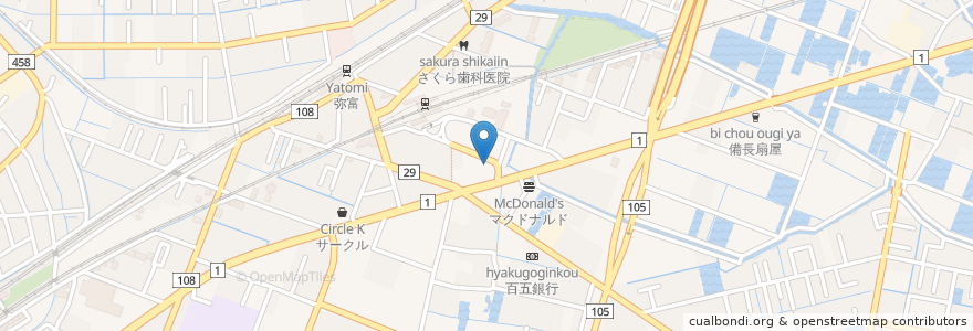 Mapa de ubicacion de さくら調剤薬局 en Japón, Prefectura De Aichi, 弥富市.