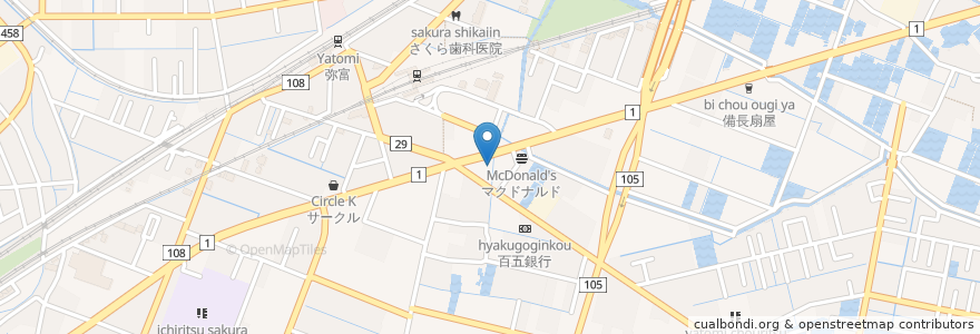 Mapa de ubicacion de アイランド薬局 en 日本, 愛知県, 弥富市.