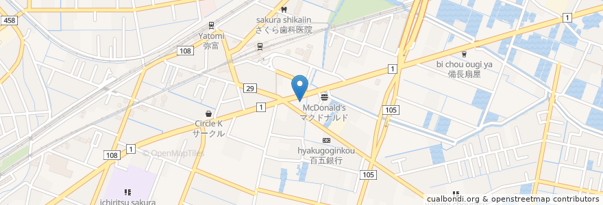 Mapa de ubicacion de 板谷耳鼻咽喉科 en 日本, 愛知県, 弥富市.