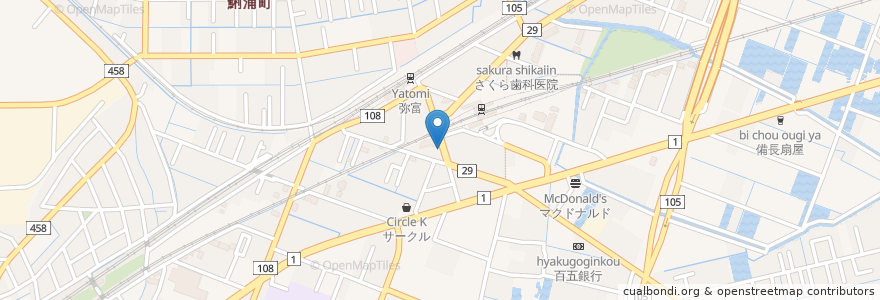 Mapa de ubicacion de 三井屋 en 日本, 愛知県, 弥富市.