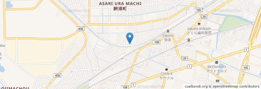 Mapa de ubicacion de 神田屋 en 日本, 愛知県, 弥富市.