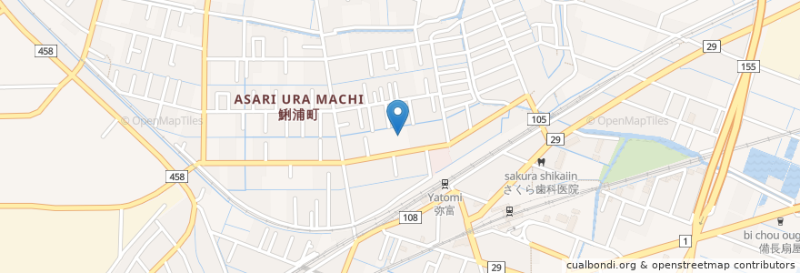 Mapa de ubicacion de 桑名信用金庫 en 日本, 愛知県, 弥富市.