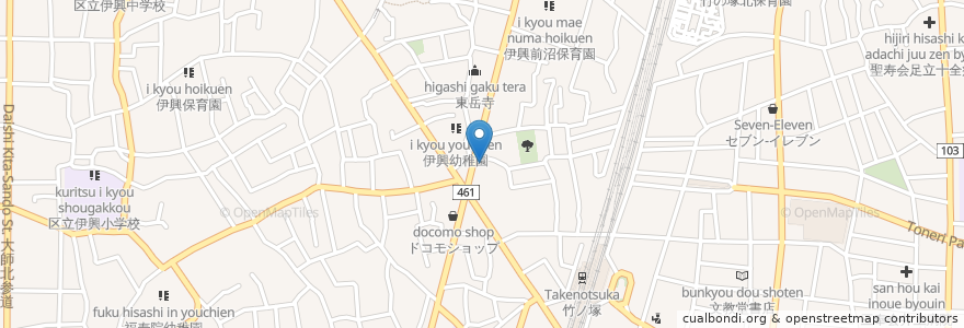 Mapa de ubicacion de らーめん どん en 日本, 東京都, 足立区.