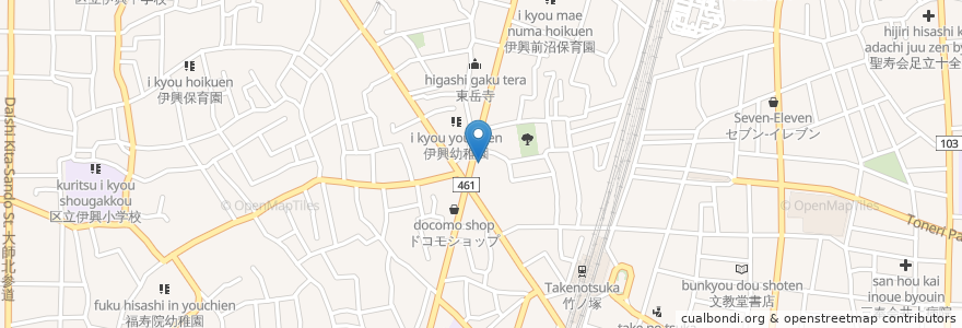 Mapa de ubicacion de 幸寿司 en 日本, 東京都, 足立区.