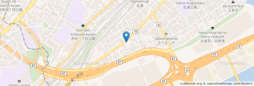 Mapa de ubicacion de 宇佐美 en 日本, 神奈川県, 横浜市, 鶴見区.
