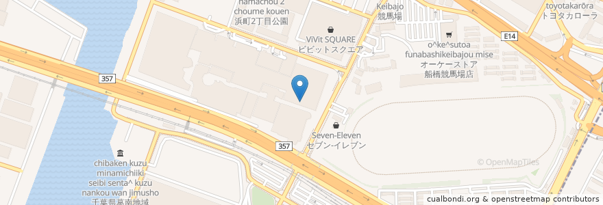 Mapa de ubicacion de マクドナルド en ژاپن, 千葉県, 船橋市.