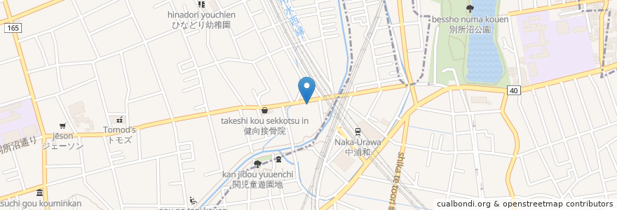 Mapa de ubicacion de 松谷内医院 en Japonya, 埼玉県, さいたま市, 南区.