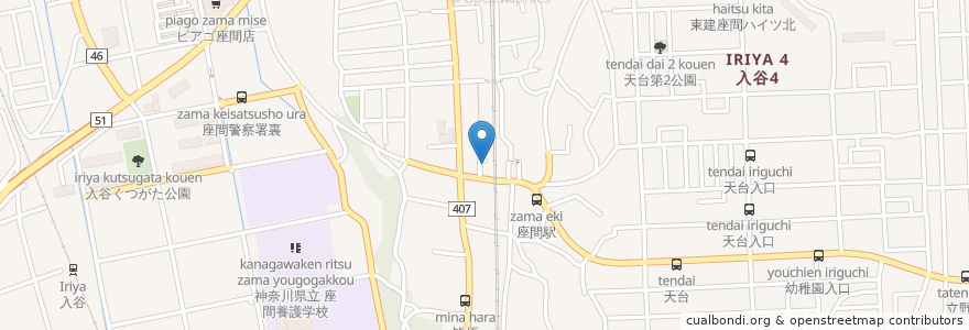 Mapa de ubicacion de あい薬局 en Япония, Канагава, Дзама.