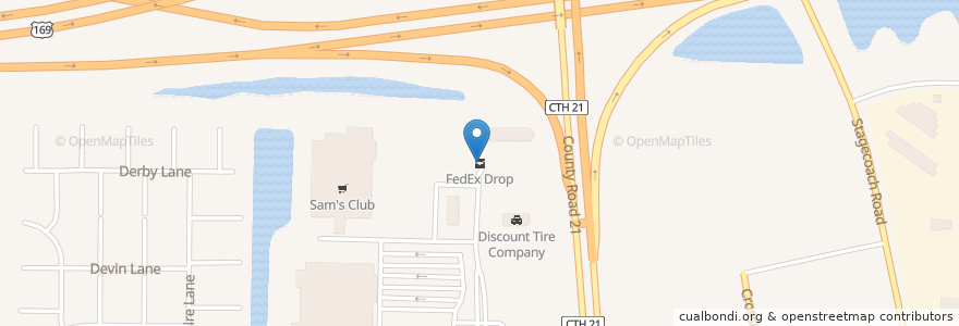 Mapa de ubicacion de FedEx Drop en 美利坚合众国/美利堅合眾國, 明尼蘇達州, Scott County, Shakopee.
