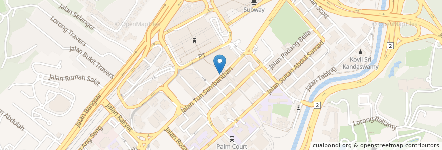 Mapa de ubicacion de Pondok Polis Nu Sentral en マレーシア, セランゴール, クアラルンプール.
