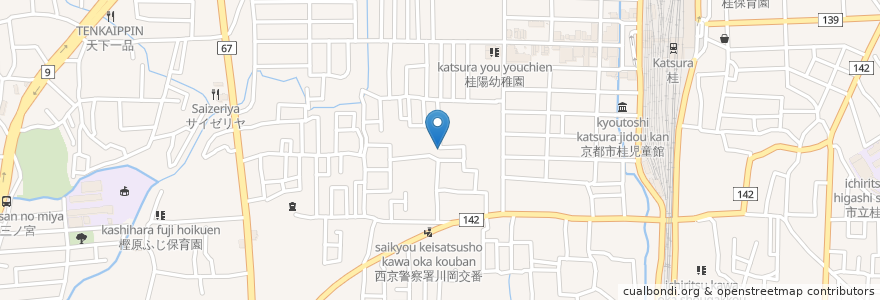 Mapa de ubicacion de ゆう薬局 en Japan, 京都府, Kioto, 西京区.