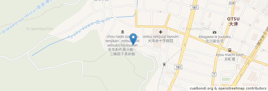 Mapa de ubicacion de 高観音　近松寺 en ژاپن, 滋賀県, 大津市.