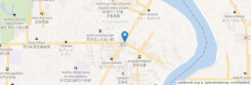 Mapa de ubicacion de 栄雅楼 en Japão, Tóquio, 足立区.