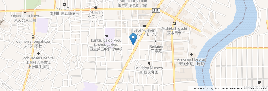 Mapa de ubicacion de 町屋一本松眼科クリニック en Japón, Tokio.