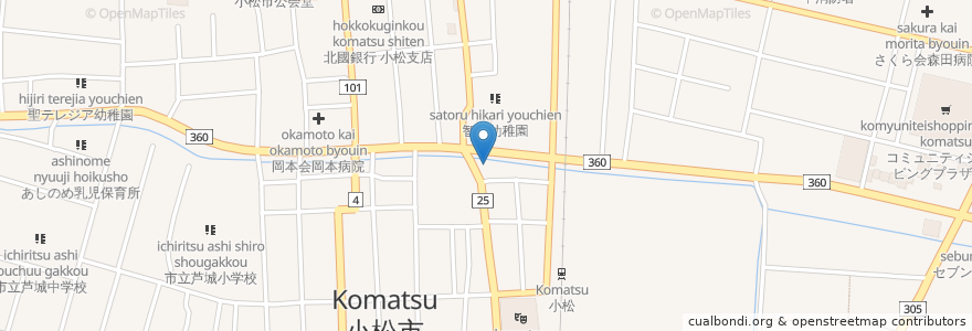 Mapa de ubicacion de さくら湯 en Japonya, 石川県, 小松市.