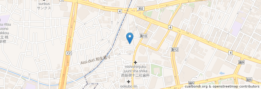 Mapa de ubicacion de 西京信用金庫 en ژاپن, 東京都.